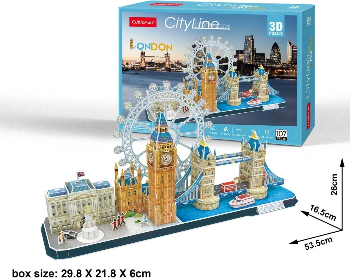 Puzzle 3D Cubic Fun City Line London, 107 pjesë