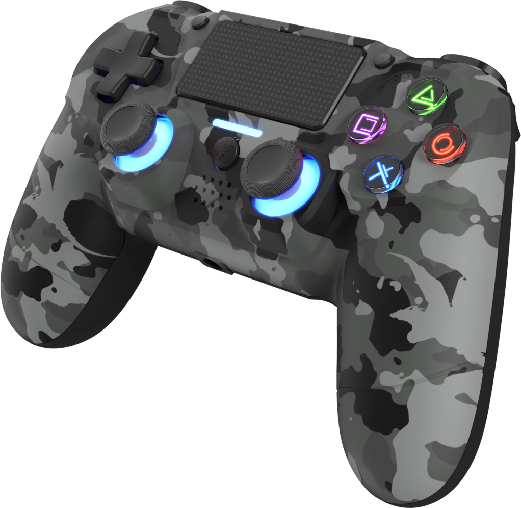 Kontroller wireless DragonShock MIZAR+ për PS4/PC/Mobile, Hall-Effect, gri camo