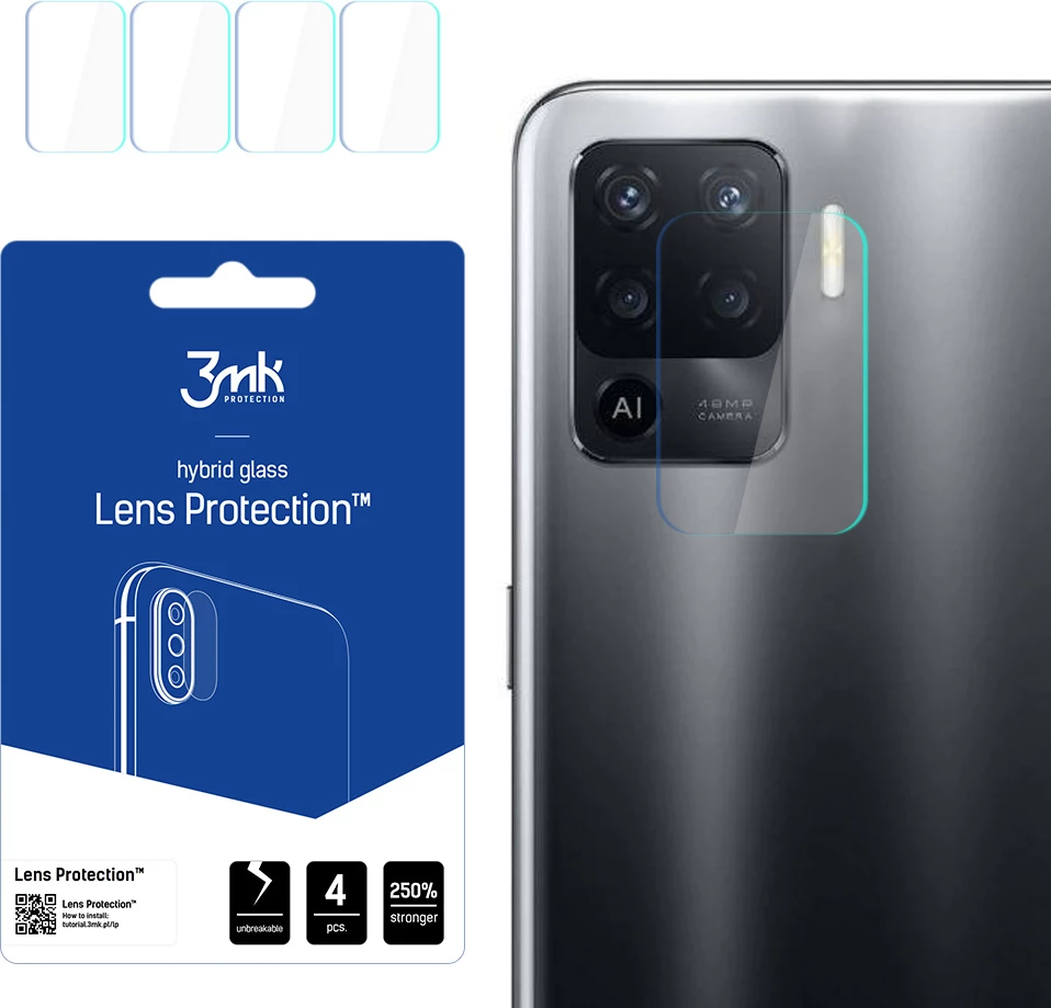 Xham mbrojtës kamerë 3mk Protection Lens Protection për Oppo Reno 5 Lite, set