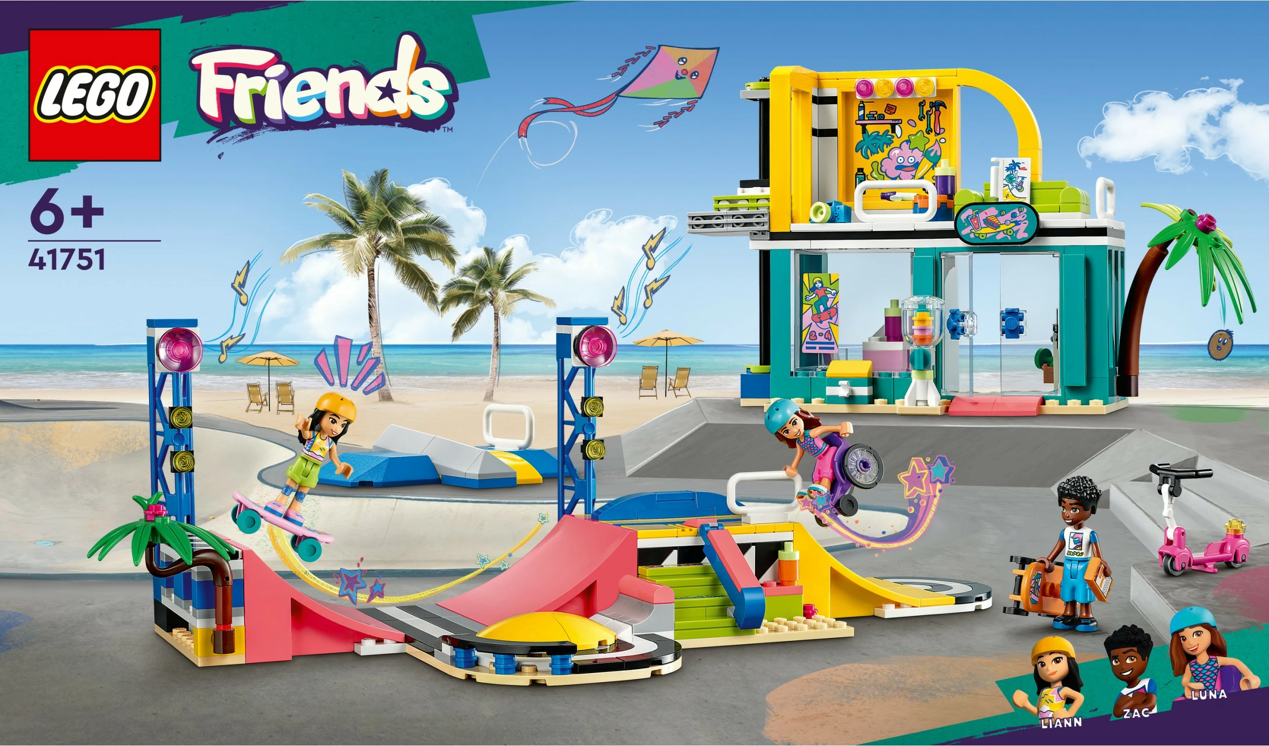 Set ndërtimi LEGO Friends Skate Park, 431 pjesë, Multikolor