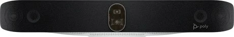 Soundbar POLY Studio X72 me kamera 4K, mikrofon të integruar, i zi