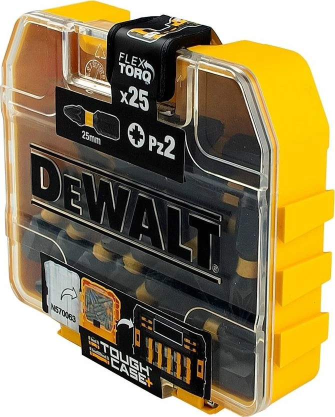 Set bitash impakti DeWALT Extreme Impact DT70556T-QZ, 1/4\" PZ2 25mm, 25 copë, kuti Tic-Tac