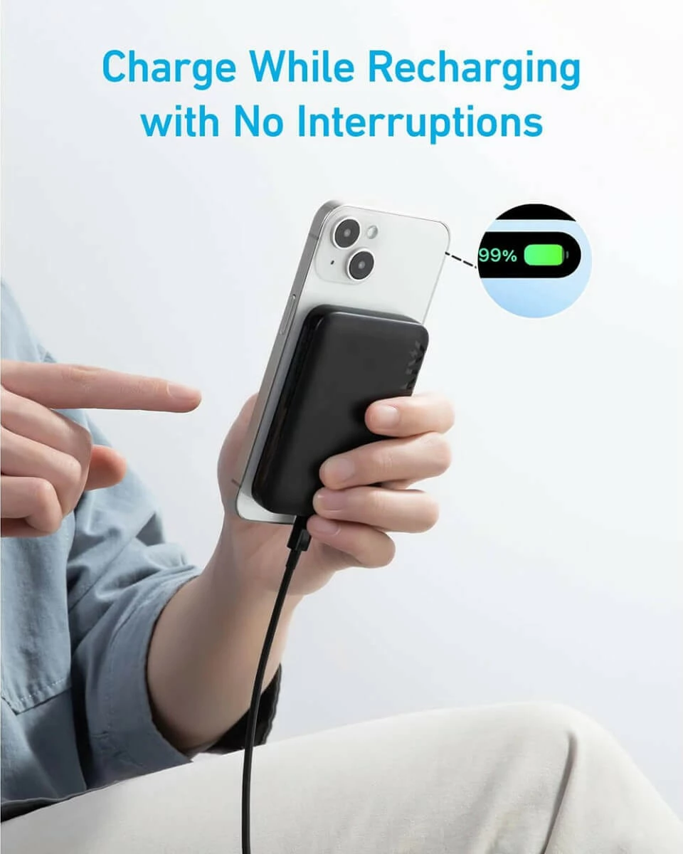 Bateri portabile Anker 321 MagGo PowerCore 5K, e zezë