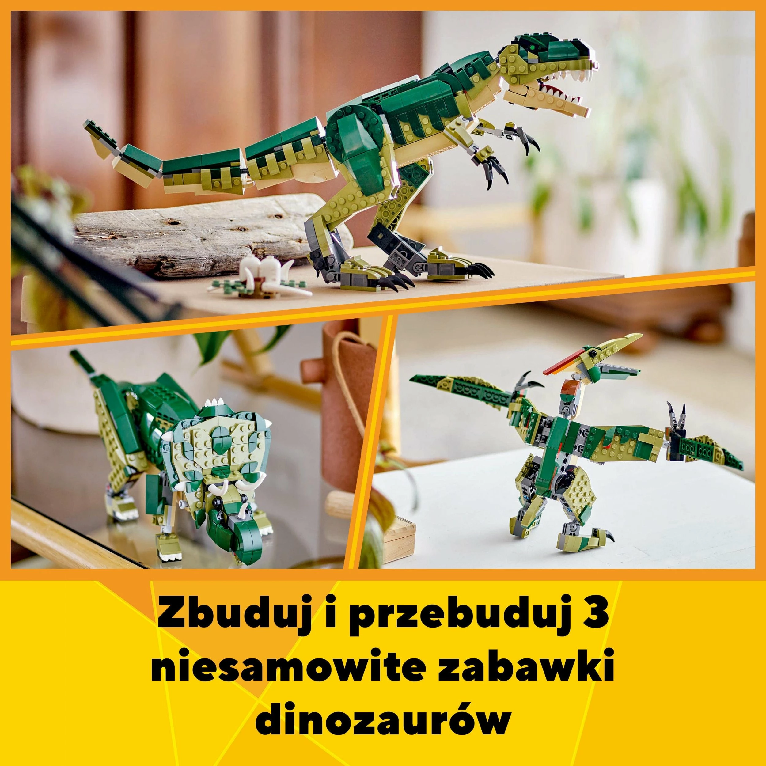 Set ndërtimi LEGO Creator 3-në-1 Tyrannosaurus 31151, 626 copë