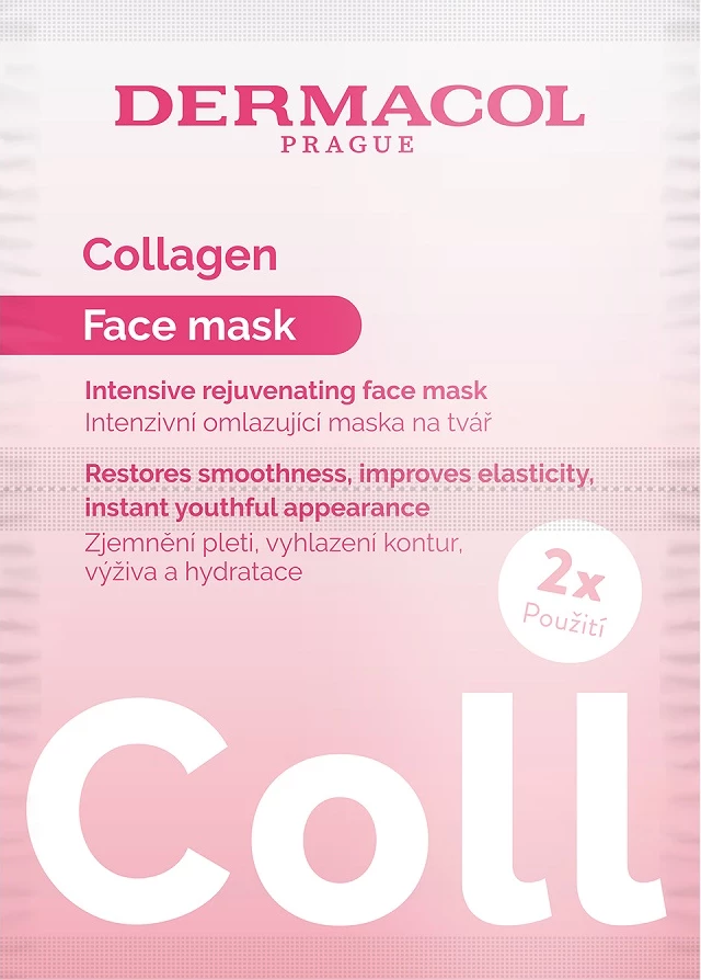 Maskë për fytyrë për femra Dermacol Collagen Intensive Rejuvenating Mask 16g (2x8g)