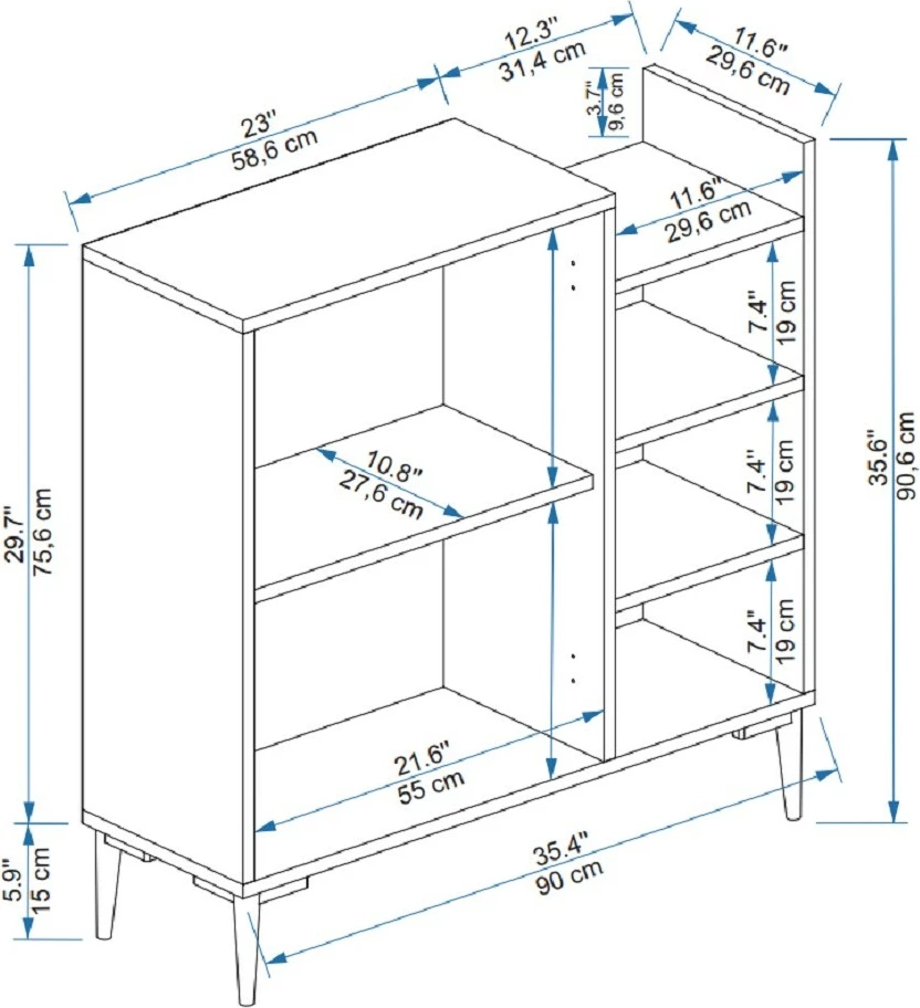 Dollap multifunksional Hanah Home, Leskar, i bardhë