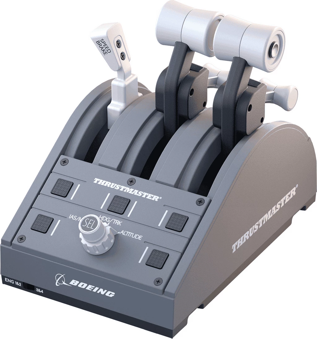 kontrollor fluturimi, Thrustmaster, TCA Quadrant Boeing Edition 4060219, gri