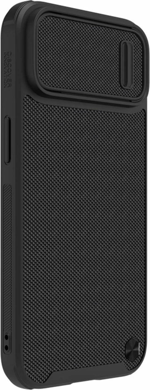Mbështjellës Nillkin Textured S Case për iPhone 14, me kapak kamere, i zi