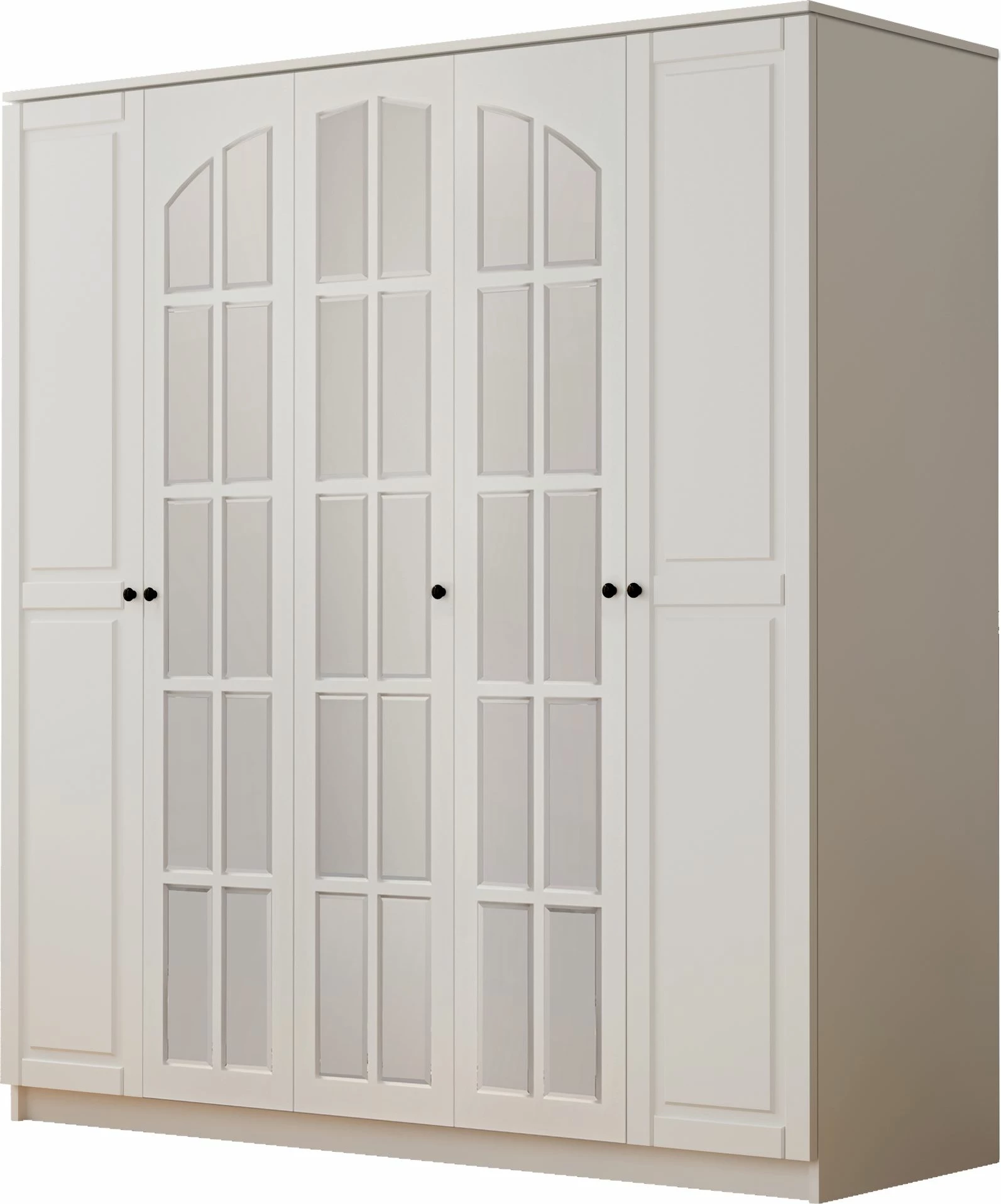 Dollap Skye Decor, ngjyrë e bardhë mat, RB-017, 175x210x52 cm