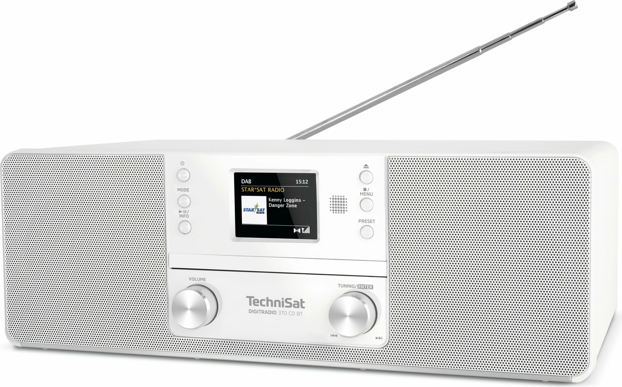 Radio TechniSat DigitRadio 370 CD BT, DAB+, Bluetooth, bardhë