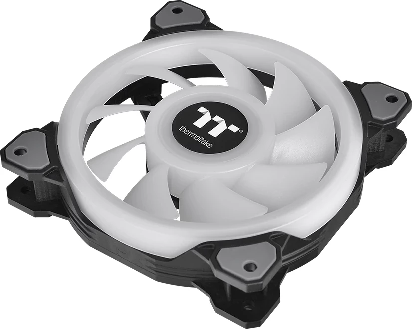 Ventilatorë RGB Thermaltake Riing Quad 12, 3 copë, 120mm, i zi