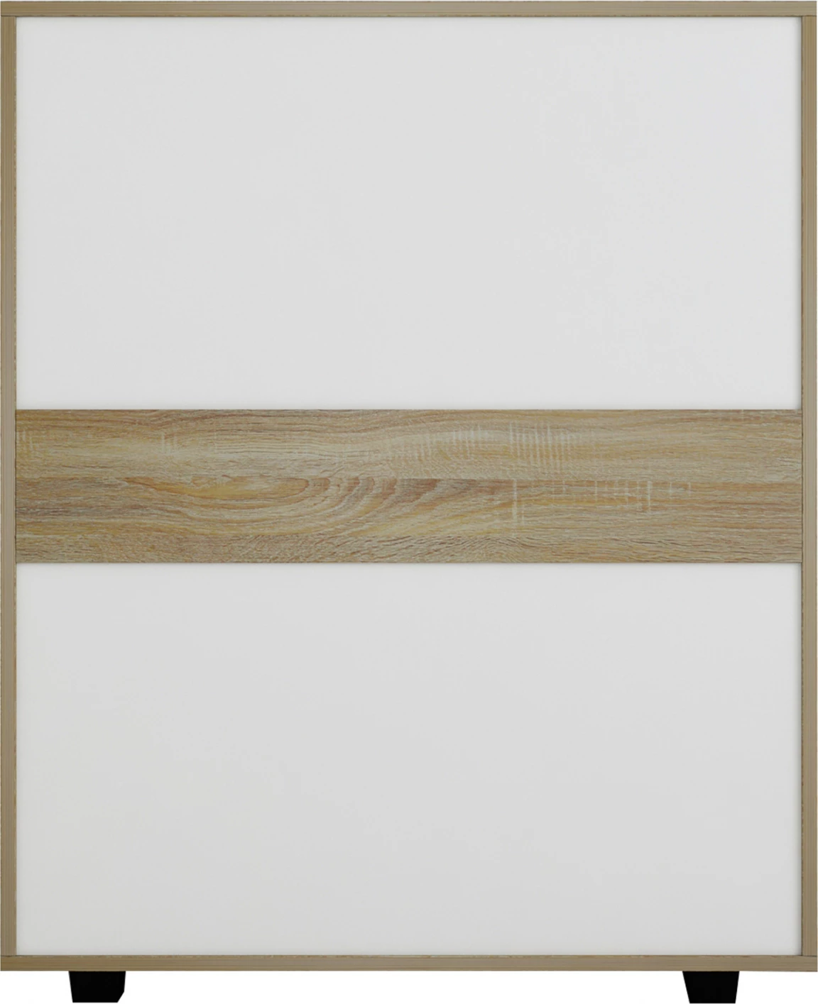 Komodinë melamine THORG FH8995.04 me 5 sirtarë, Sonama-Bardhë, 80Χ40Χ100H cm