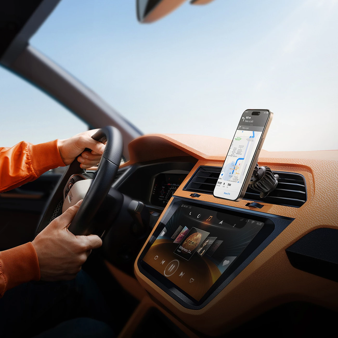 Mbështjellës magnetik për makinë Joyroom JR-ZS406, për ventilator, i zi