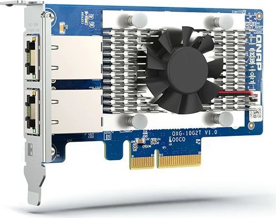 Kartë rrjeti QNAP QXG-10G2T, PCIe, 2x RJ-45, 10Gbps, Blu