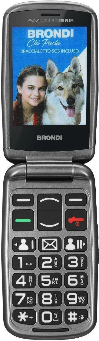 Celular Brondi Amico Sicuro Plus Black Metal