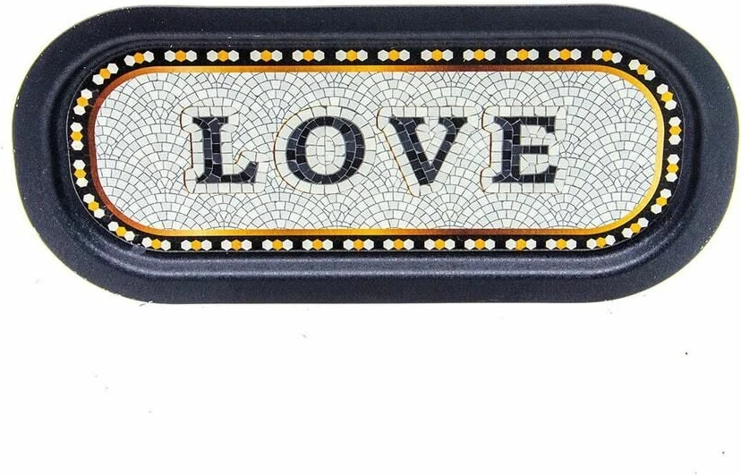 Tabaka metalike, shumëngjyrëshe, Hermia Concept, LOVE, 16x35cm