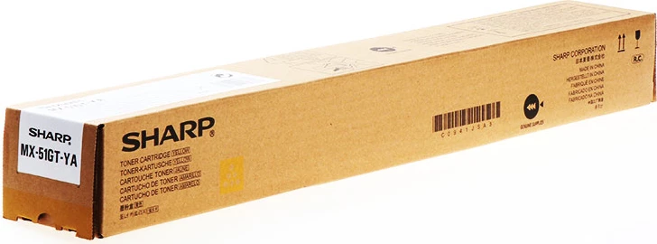 Toner Sharp MX-51GTYA rendiment 18000 faqe, standard, e verdhë