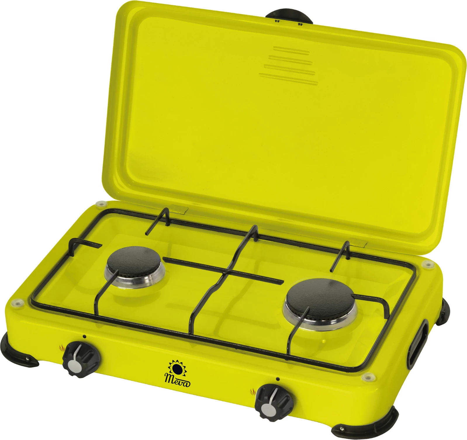 Sobë gazi kampingu Meva BASIC 2, 2 fushë, Metal, Gjelbër