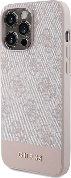 Mbështjellës Guess 4G Stripe për iPhone 14 Pro, Rozë