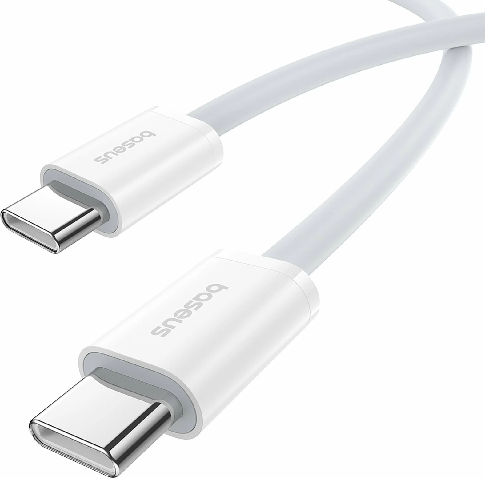 Kabllo USB-C në USB-C Baseus Superior Series II P10365200211-00 1 m 30W PD 480Mb/s, e bardhë