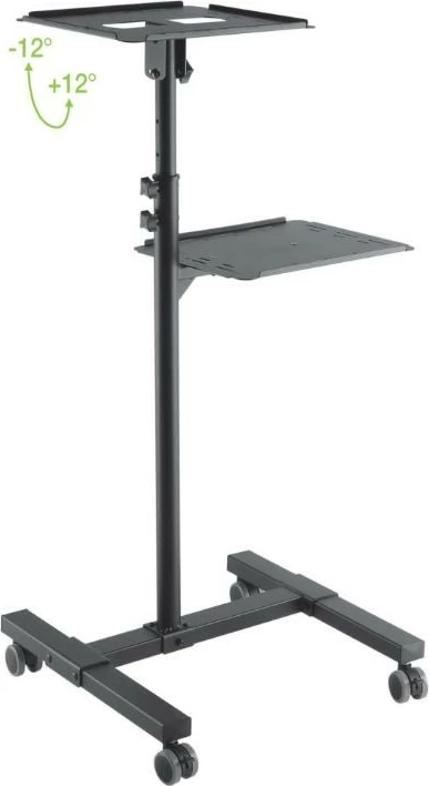 Tavolinë mobile për projektor Techly 362145, metalike, e zezë