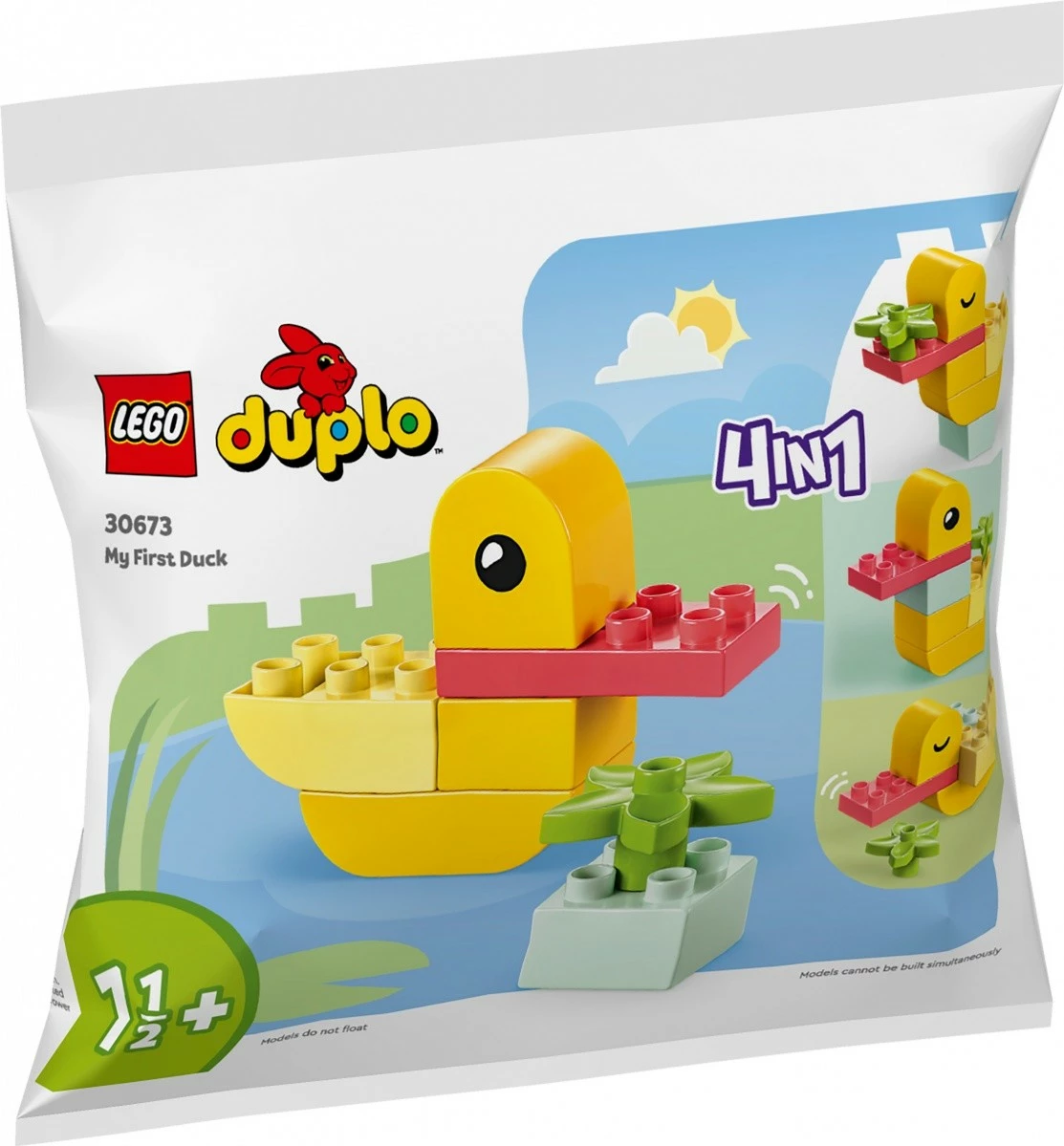 Set ndërtimi LEGO DUPLO 30673 My First Duck 4 in 1, plastikë, për fëmijë të vegjël