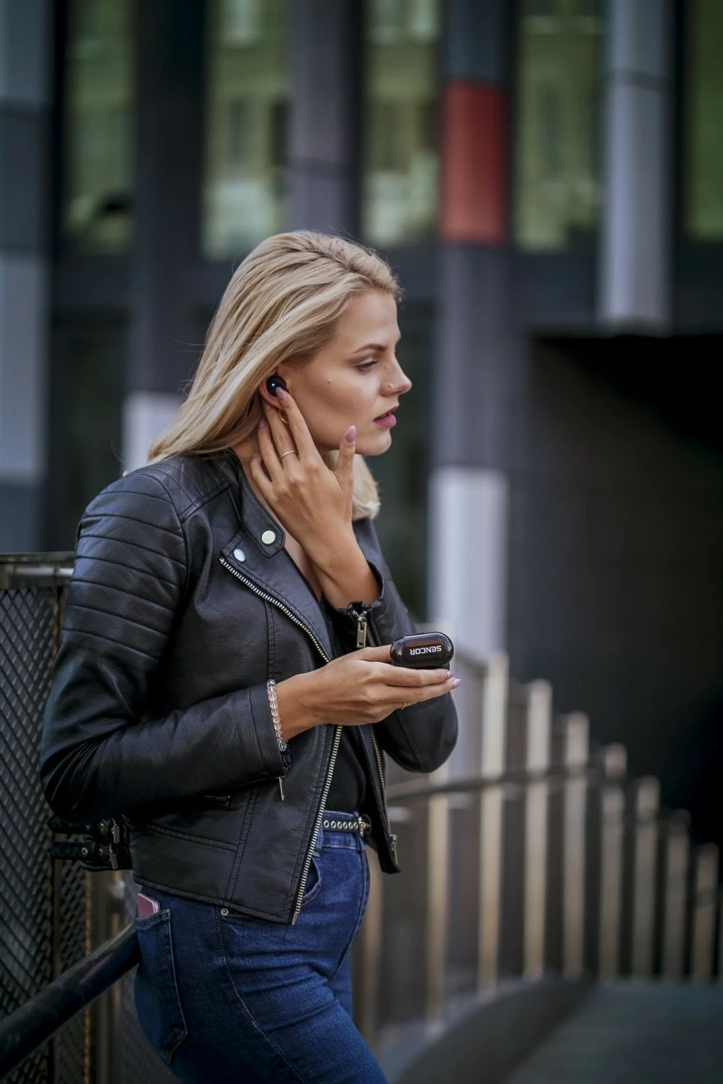 Kufje wireless Sencor SEP 510BT BK TWS, in-ear, Bluetooth, të zeza