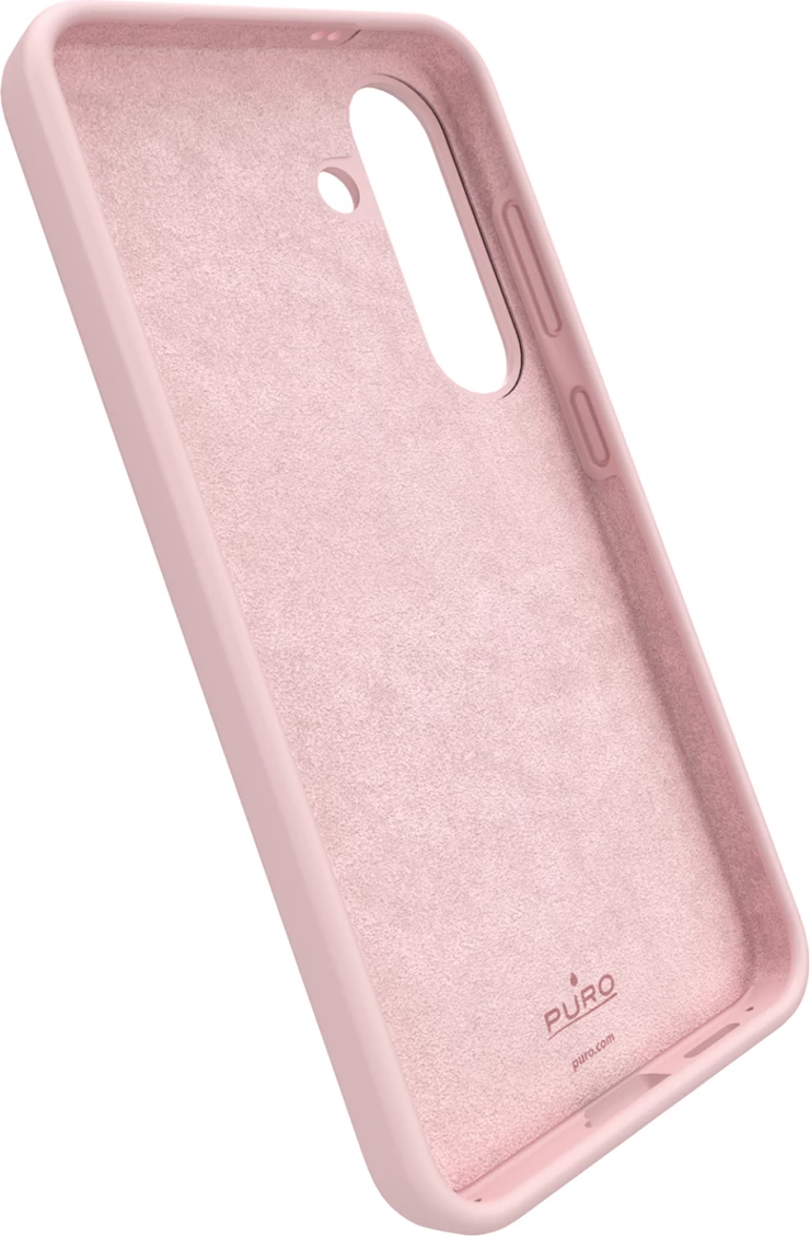 Mbështjellës silikon Puro Icon për Samsung Galaxy S25, Rozë