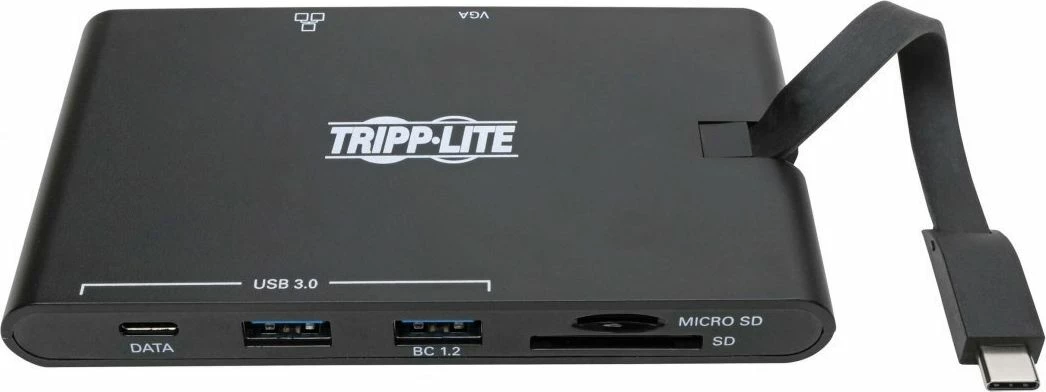Dock station USB-C Tripp Lite U442-DOCK3-B, 1x HDMI, Gigabit LAN, 2x USB 3.0, 2x USB-C, lexues SD/microSD, e zezë