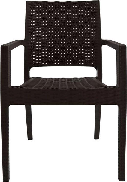 Karrige me krahë polipropileni, ngjyrë kafe e errët, FH5134.02, 57x55,5x89 cm