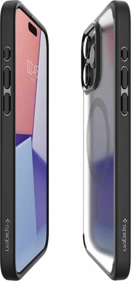 Mbështjellës Spigen Ultra Hybrid Mag për iPhone 15 Pro Max, MagSafe, Transparent/Black