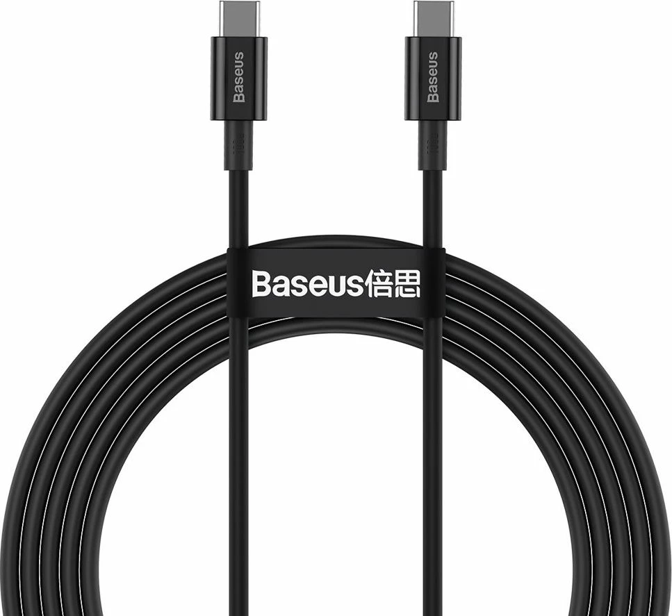 Kabllo USB-C në USB-C Baseus Superior BSU2850BLK 2 m 100 W USB 3.0, e zezë