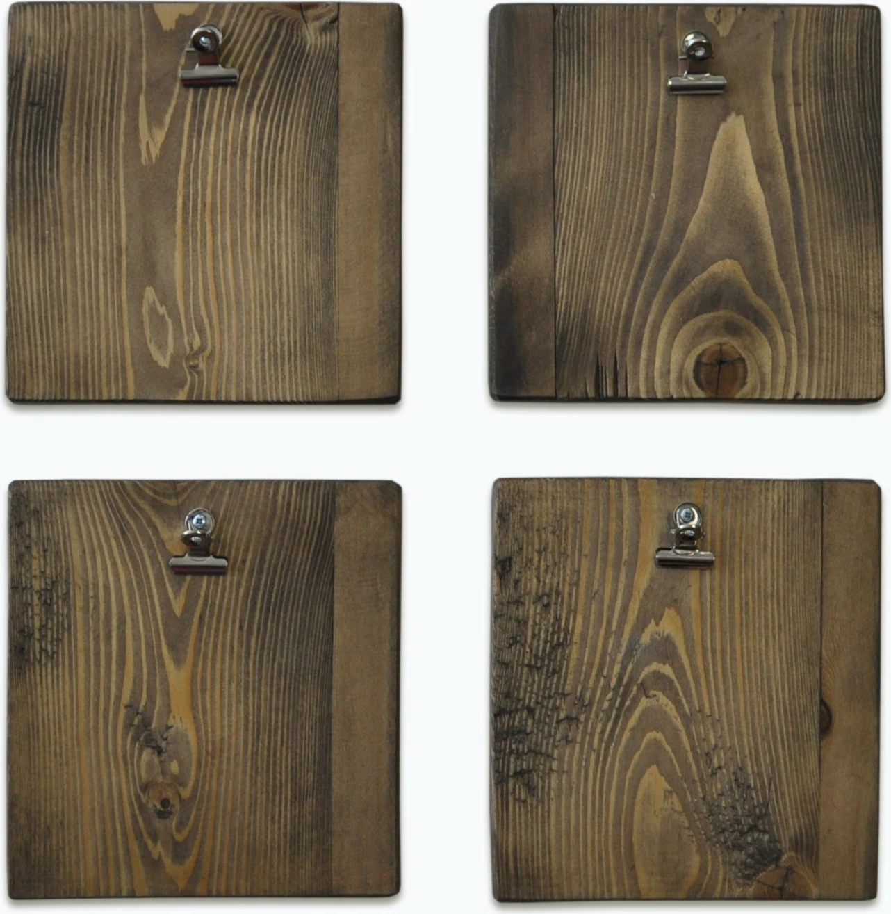 Aksesor dekorativ muri prej druri bredhi, ngjyrë arre, Skye Decor, 4 copë, Aa066