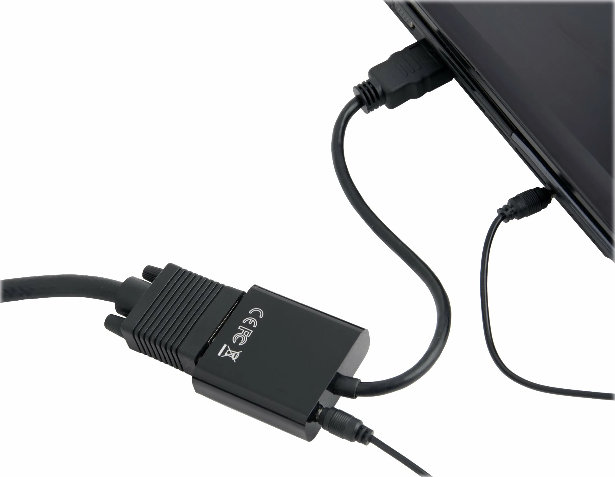 Adapter HDMI në VGA me audio Gembird A-HDMI-VGA-03, i zi
