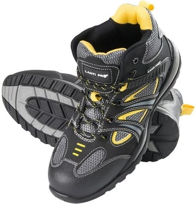 Këpucë pune mbrojtëse LAHTI PRO Light Pro L3010444, S1P SRA, nr. 44, zi-verdhë