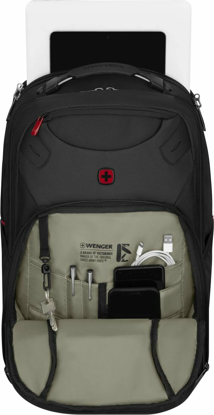 Çantë shpine Wenger Cosmic 17 inç me xhep për tablet, e zezë