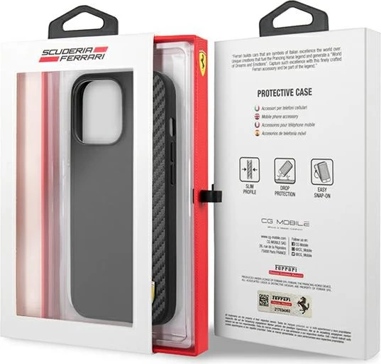 Mbështjellës Ferrari FESAXHCP13XBK FER000481-0 për iPhone 13 Pro Max 6.7\", hardcase, i zi