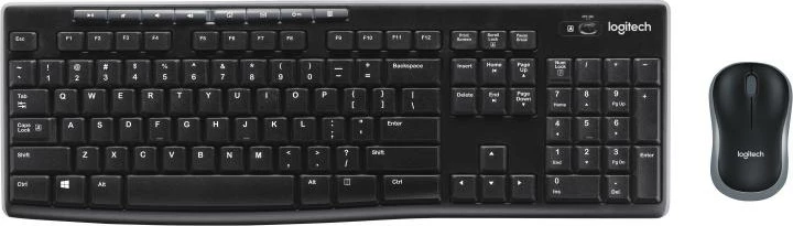 Set tastierë + maus Logitech Wireless Combo MK270, US layout, USB 2.0, multimedia keys, model 920-004509 (920004509), e zezë