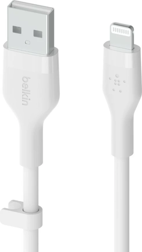 Kabllo Belkin CAA008BT1MWH, 1 m, USB A, USB C/Lightning, Bardhë