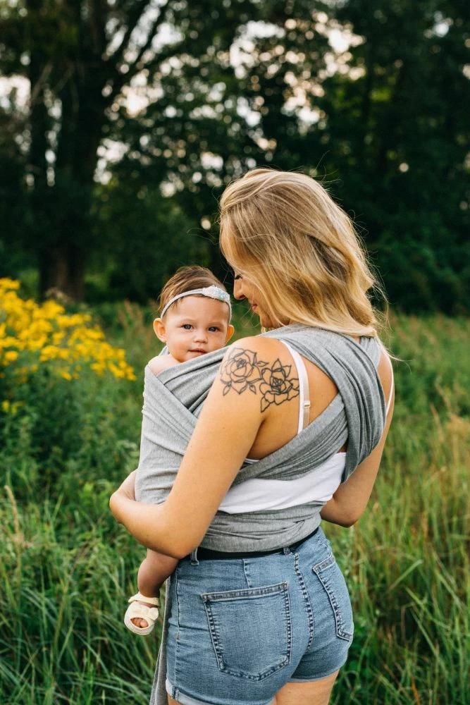 Shall mbajtëse për bebe Pulp Baby Carrier Wrap 500x60 cm, e zezë