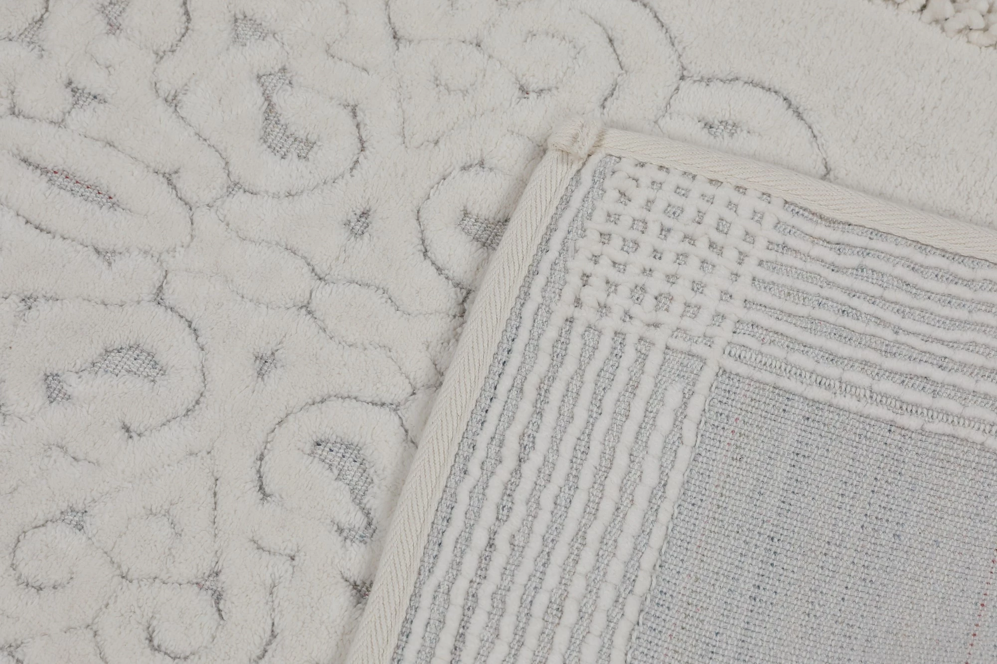 Set tapetash për banjo (2 copë), Mijölnir, Piante, ecru