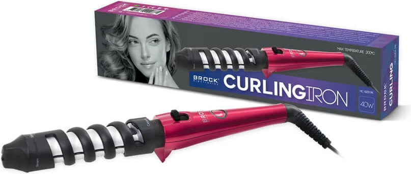 Hekur për kaçurrela Brock HC 6201 PK, 19/22 mm, 200°C, 40 W, rozë