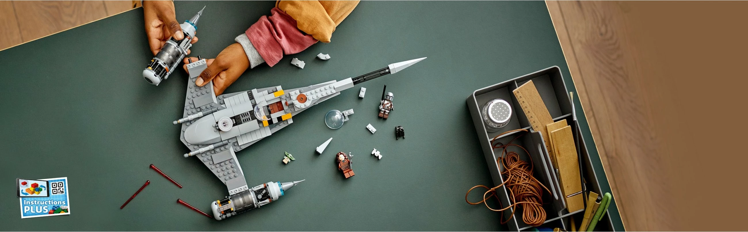Set ndërtimi LEGO Star Wars The Mandalorian’s N-1 Starfighter, 412 pjesë, plastikë, shumëngjyrësh