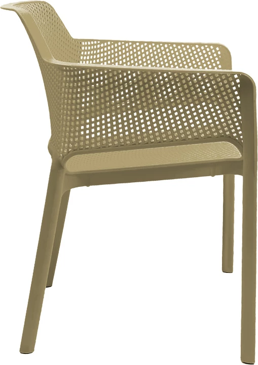 Karrige me krahë Oviez, ngjyrë kapuçino, 59x58x79cm