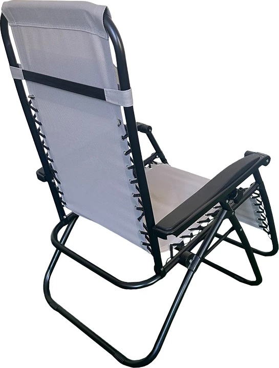 Karrige palosëse relaksuese Mirka, textilene-metal, anthracite-e zezë, 65x165x110 cm