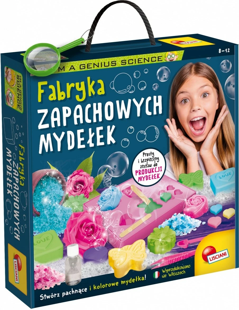 Set edukativ Lisciani Laboratory of Im a Genius - Soap Factory, me forma dhe aksesorë, për vajza, 8+