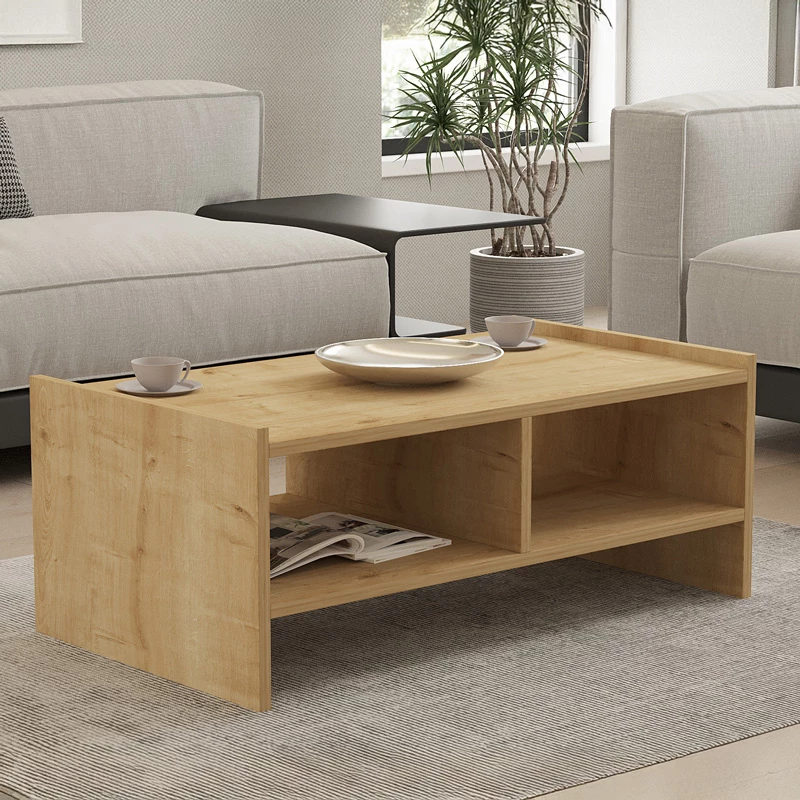 Tavolinë kafeje Tiena, ngjyrë lisi, 90x50x35cm