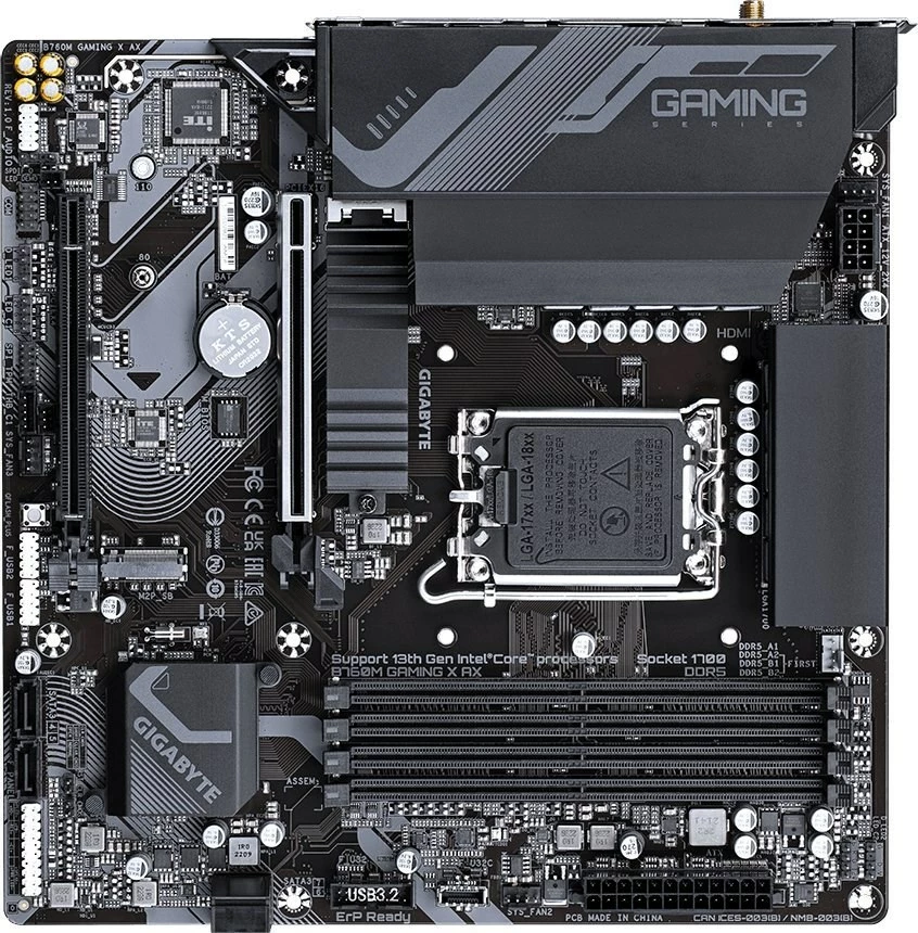 Pllakë amë Gigabyte B760M GAMING X AX, Socket LGA 1700, micro ATX