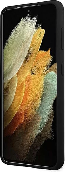 Mbështjellës Guess GUHCS21MLSVSBK për Samsung Galaxy S21+, silikon, i zi