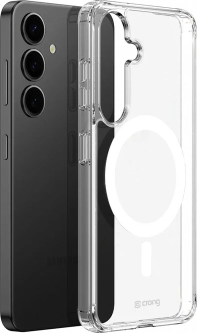 Mbështjellës CRONG Crystal Shield Magnetic për Samsung Galaxy S25+, MagSafe, Transparent